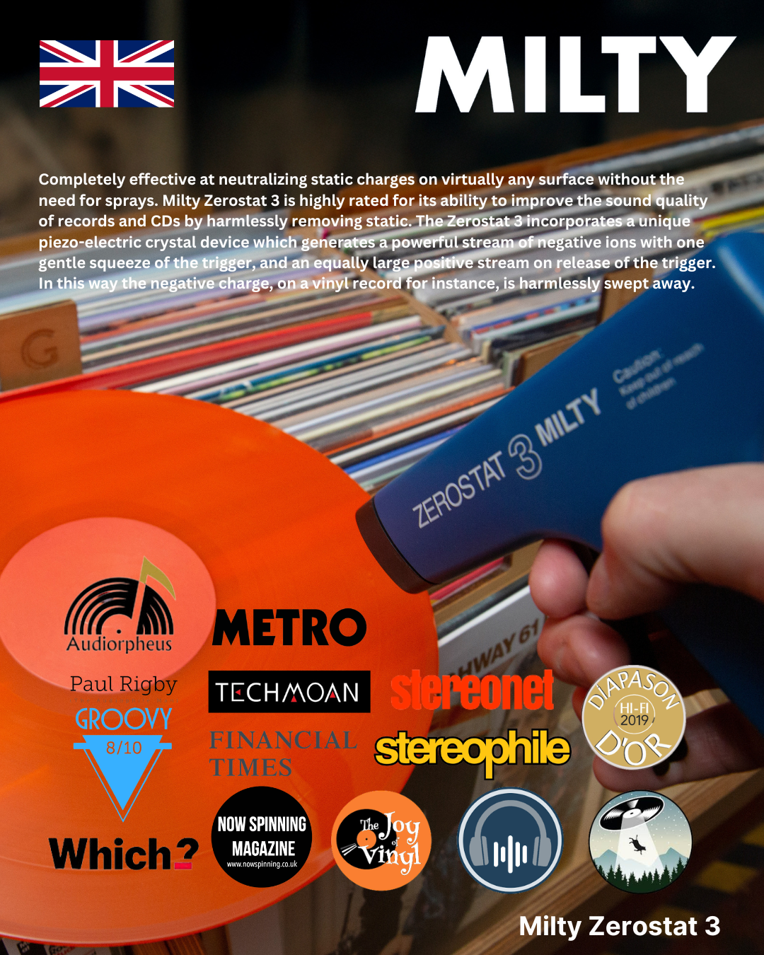 Milty Zerostat 3 Anti-Static Gun